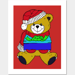 Teddy Bear Christmas Posters and Art